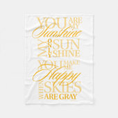 Je bent mijn zonneschijn fleece deken (Voorkant)