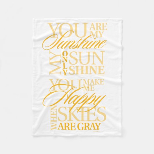 Je bent mijn zonneschijn fleece deken (Voorkant)