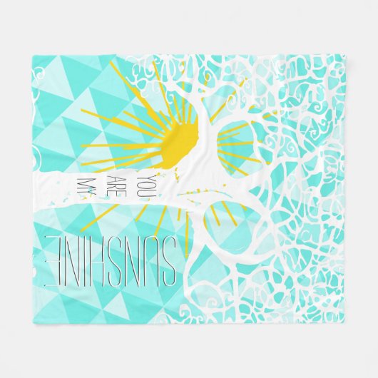 Je bent mijn zonneschijn. fleece deken (Voorkant (Horizontaal))