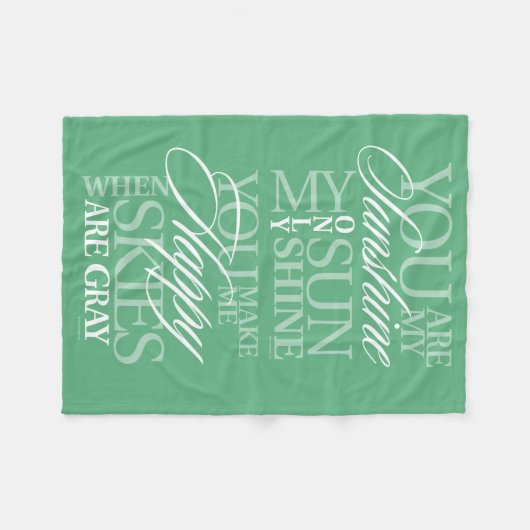 Je bent mijn zonneschijn fleece deken (Voorkant (Horizontaal))