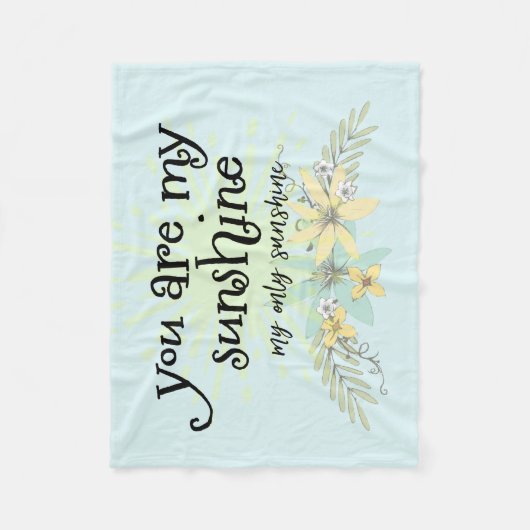 Je bent mijn zonneschijn fleece deken (Voorkant)