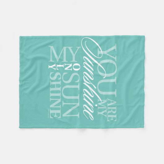 Je bent mijn zonneschijn fleece deken (Voorkant (Horizontaal))