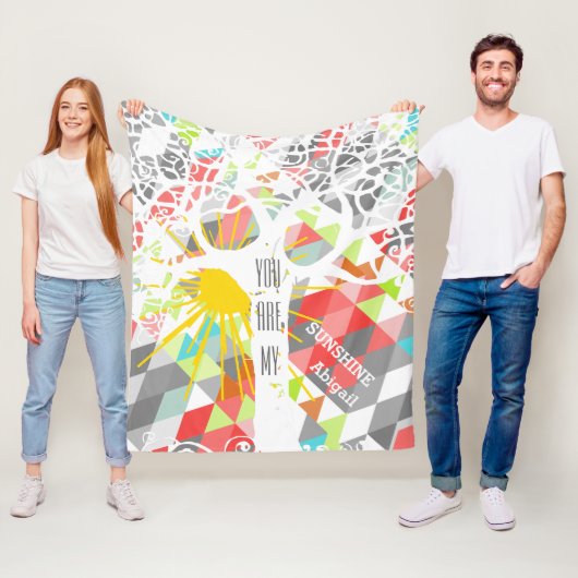 Je bent mijn zonneschijn. fleece deken (In situ)