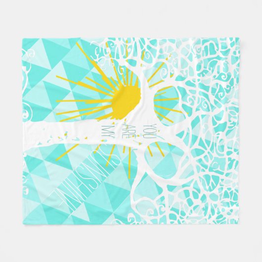 Je bent mijn zonneschijn. fleece deken (Voorkant (Horizontaal))