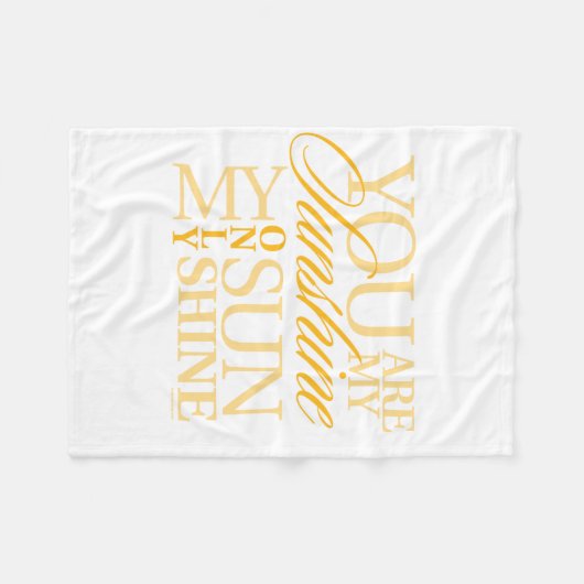 Je bent mijn zonneschijn fleece deken (Voorkant (Horizontaal))