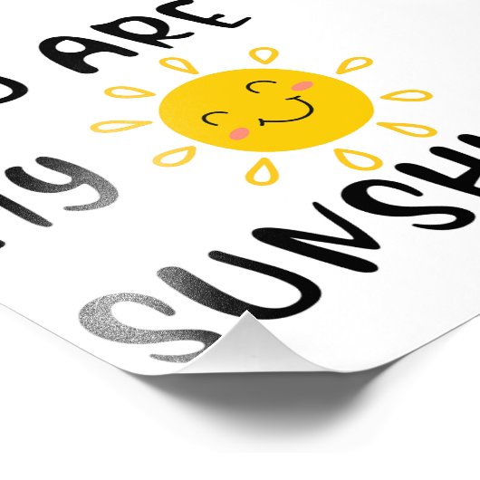 Je bent mijn zonneschijn foto afdruk (Hoek)