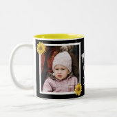 "Je bent mijn zonneschijn" Foto van heldere zonneb Tweekleurige Koffiemok (Links)