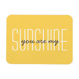 Je Bent Mijn Zonneschijn Gele Typografie Zon Quote Magneet