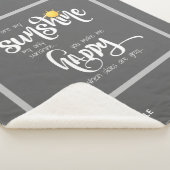 Je bent mijn zonneschijn, gepersonaliseerd grijs sherpa deken (3/4)