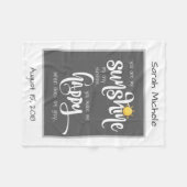 Je bent mijn zonneschijn, gepersonaliseerd grijs-w fleece deken (Voorkant (Horizontaal))