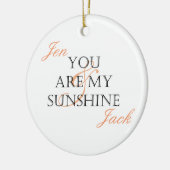Je bent mijn zonneschijn - Gepersonaliseerd met na Keramisch Ornament (Links)