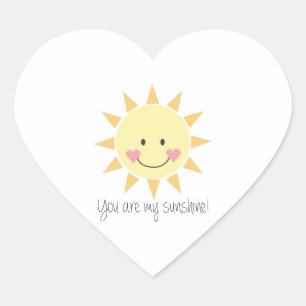 Je bent mijn zonneschijn. hart sticker
