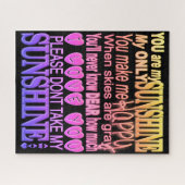 Je bent mijn zonneschijn in levendige kleuren legpuzzel (Horizontaal)