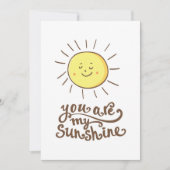 Je bent mijn zonneschijn kaart (Voorkant)