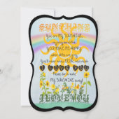 Je bent mijn zonneschijn kaart (Achterkant)