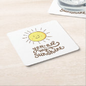 Je bent mijn zonneschijn kartonnen onderzetters (Schuin)