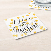 Je bent mijn zonneschijn kartonnen onderzetters (Schuin)