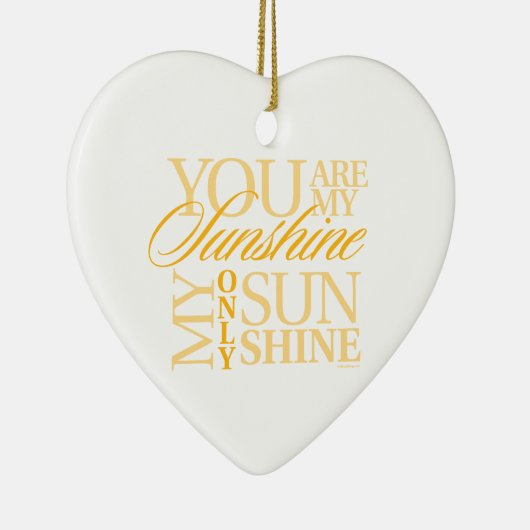 Je bent mijn zonneschijn keramisch ornament (Rechts)