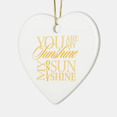 Je bent mijn zonneschijn keramisch ornament (Links)