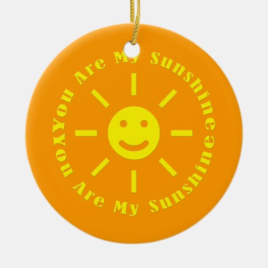 Je bent mijn zonneschijn keramisch ornament (Voorkant)