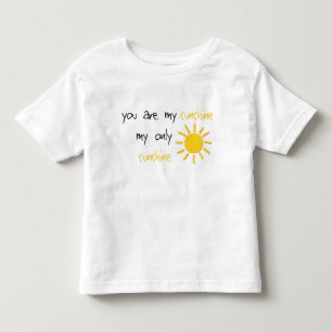 Je bent mijn zonneschijn kinder shirts