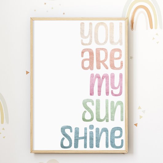 Je bent mijn Zonneschijn Kinderkamer Print