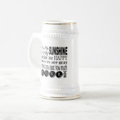 Je bent mijn zonneschijn-kleding en gifts bierpul (Voorkant links)