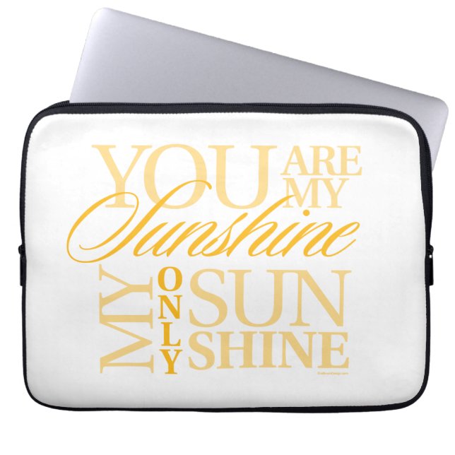Je bent mijn zonneschijn laptop sleeve (Voorkant)