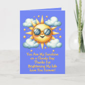 Je Bent Mijn Zonneschijn & Liefdesgedicht op Valen Kaart (Voorkant)