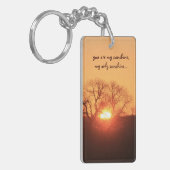 Je bent mijn zonneschijn, maak me blij als je grij sleutelhanger (Voorkant Links)