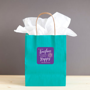 Je bent mijn zonneschijn, maak me vrolijk zon Paar Vierkante Sticker