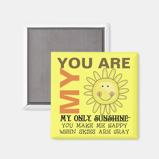 Je bent mijn zonneschijn magneet (Voorkant / Achterkant)