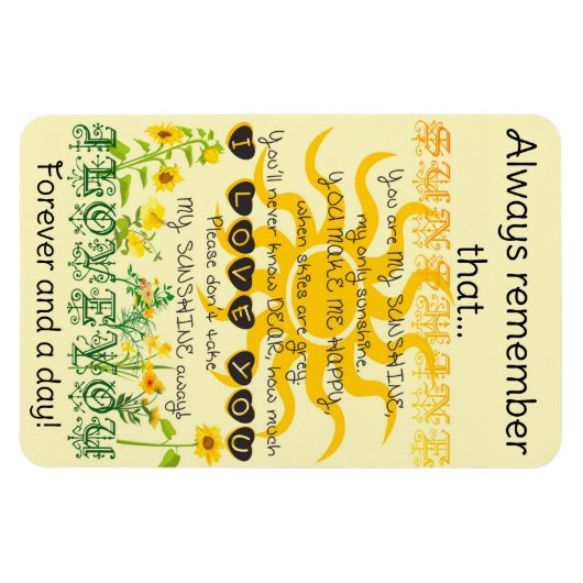 Je bent mijn zonneschijn magneet (Horizontaal)