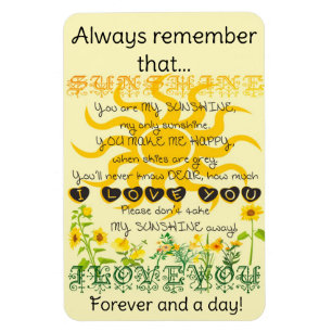 Je bent mijn zonneschijn magneet