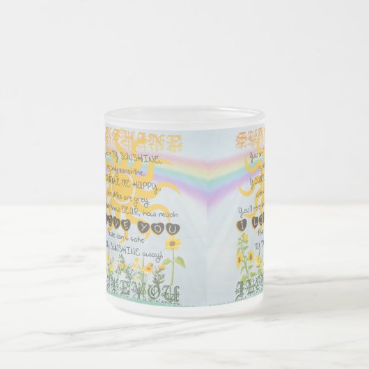 Je bent mijn zonneschijn matglas koffiemok (Center)