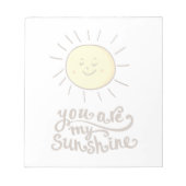 Je bent mijn zonneschijn notitieblok (Voorkant)