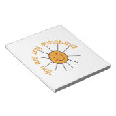 Je bent mijn zonneschijn notitieblok (Schuin)