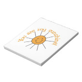 Je bent mijn zonneschijn notitieblok (Linkerzijde)