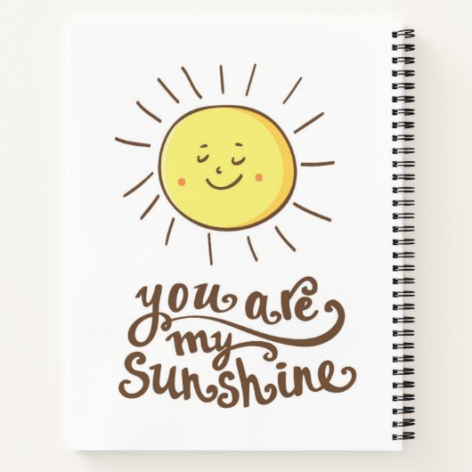 Je bent mijn zonneschijn notitieboek (Achterkant)
