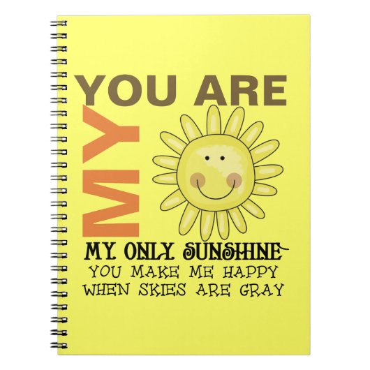Je bent mijn zonneschijn notitieboek (Voorkant)
