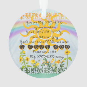 Je bent mijn zonneschijn ornament