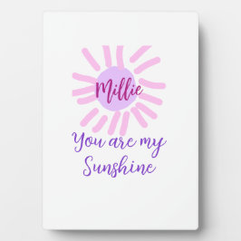 Je bent mijn zonneschijn paarse roze pastel zonnes fotoplaat