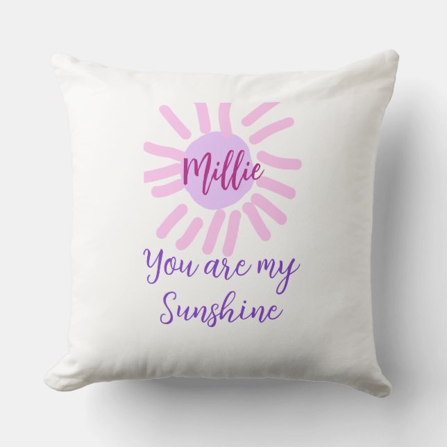 Je bent mijn zonneschijn paarse roze pastel zonnes kussen (Voorkant)