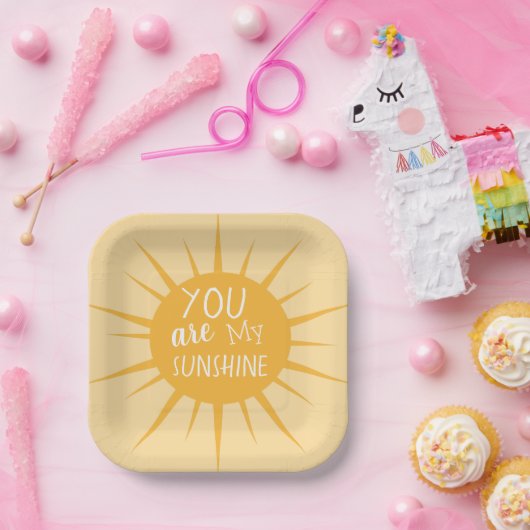 Je bent mijn zonneschijn papieren bordje (Feest)