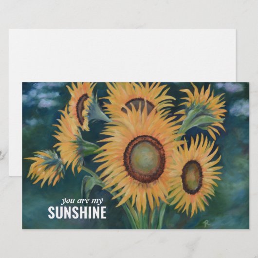 Je bent mijn zonneschijn plat Wenskaart Briefpapier (Voorkant / Achterkant)