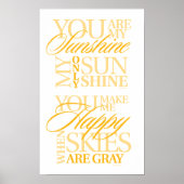 Je bent mijn zonneschijn poster (Voorkant)