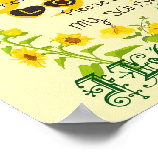 Je bent mijn zonneschijn poster (Hoek)