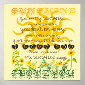 Je bent mijn zonneschijn poster (Voorkant)