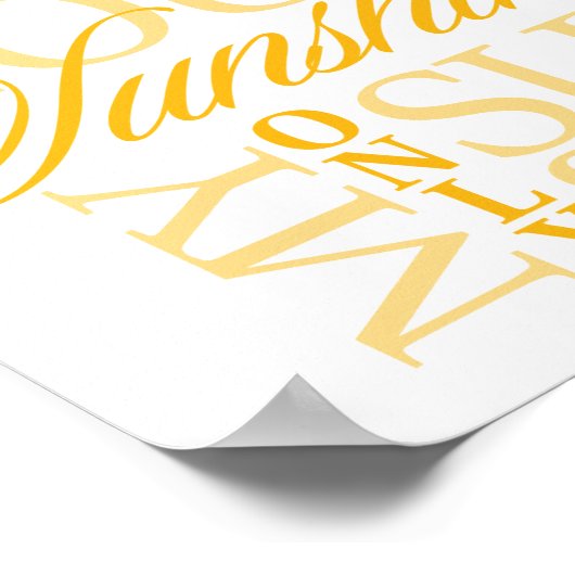 Je bent mijn zonneschijn poster (Hoek)