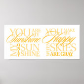 Je bent mijn zonneschijn poster (Voorkant)